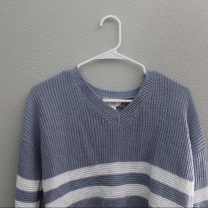 Pink Rose Blue Cropped Sweater